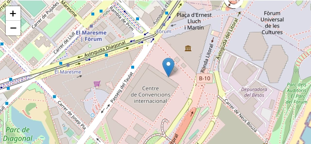 mapa Centro de Convenciones Internacionales de Barcelona
